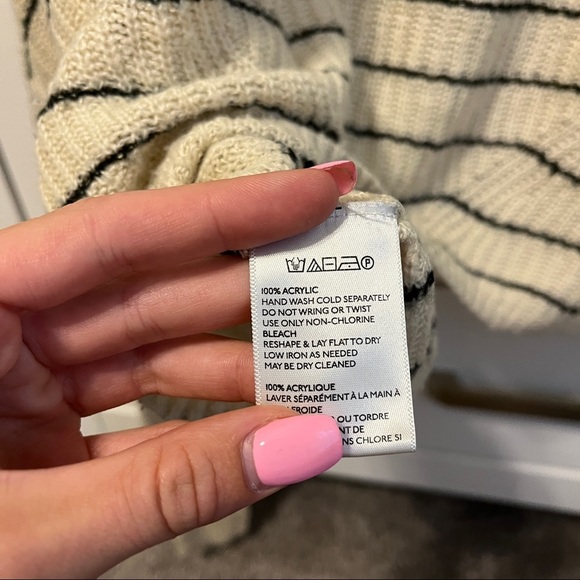 Urban Outfitters Cream & Black Stripe Sweater - Picture 5 of 5